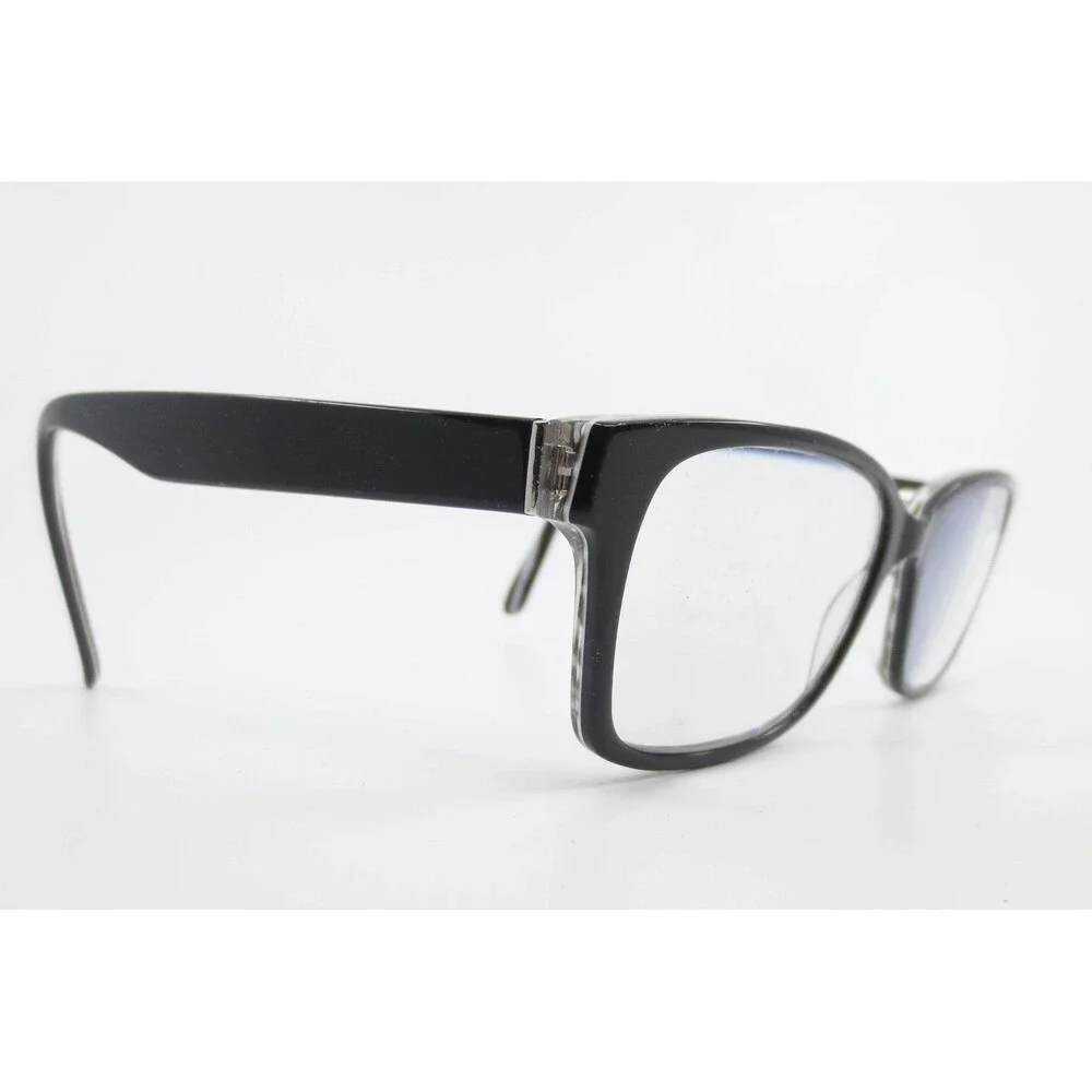 Christian Siriano CV LUI Black Grey Marbled Rectangular Eyeglass Frames